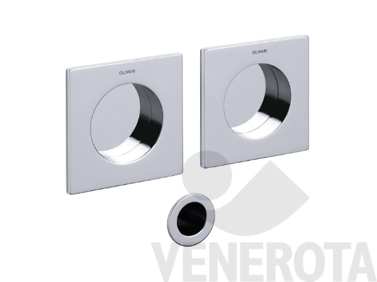 Immagine di Kit maniglia incasso Giotto senza foro e nicchia di trascinamento Olivari