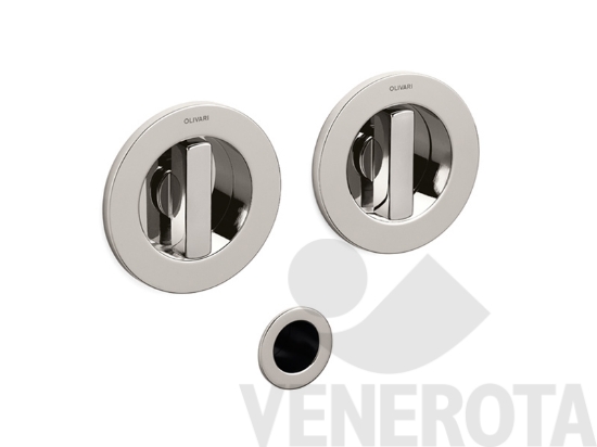 Immagine di Kit Dante tondo con doppio nottolino per porta scorrevole Olivari