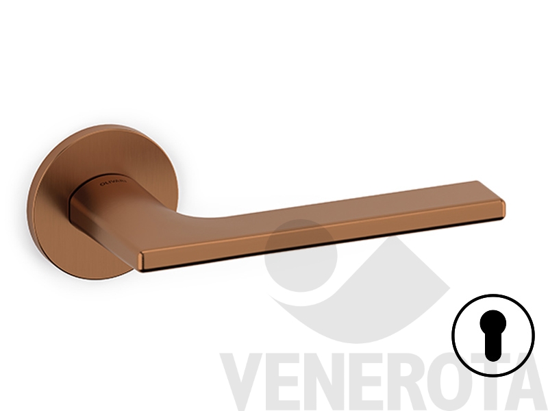 Immagine di Maniglia Lotus con rosetta tonda bassa Olivari