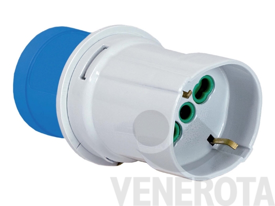 Immagine big Immagine di Adattatore industriale spina 2P+E 16A Pett. Civi...