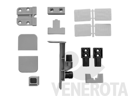 Immagine di Kit pattini e tappi per binario guida superiore ad inc... (20782)