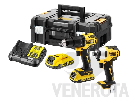 Immagine di Kit valigetta trapano avvitatore a percussione e ad im... (20608)