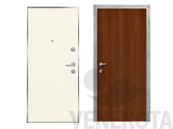 Immagine big Immagine di Porta blindata mono cilindro con telaio argento ...