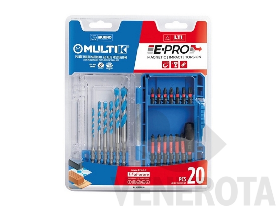 Immagine big Immagine di Set 20 punte MULTIK e inserti E-PRO Krino